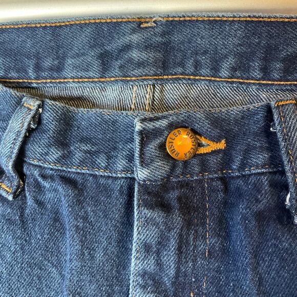 Rustler Men Jeans size 34 x 32 Blue Mid Rise Straight Leg Boot Cut - Picture 8 of 12